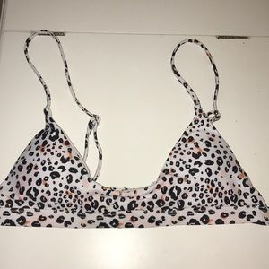 Cheetah Print Bikini Top